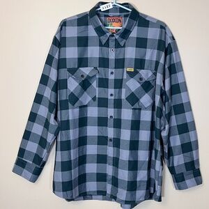 Dixxon Flannel Beeline Button Down Long Sleeve Shirt - Men's Size 4XL - Green